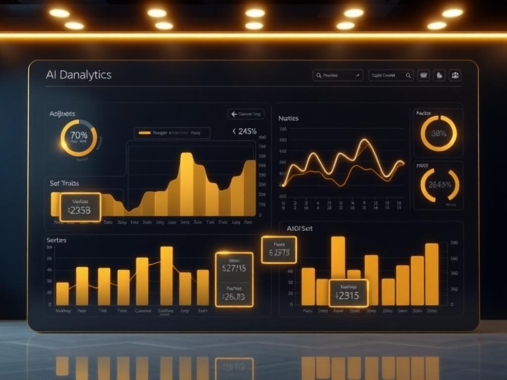 AI analytics dashboard with charts